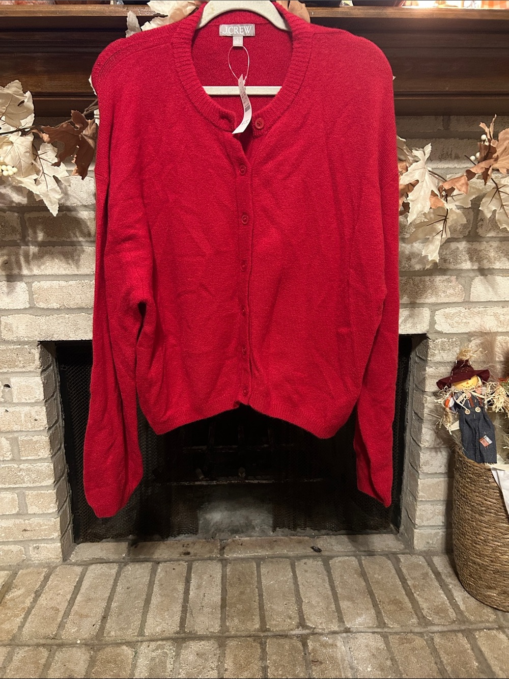 J. Crew Red Button-Up Women's Cardigan Sweater